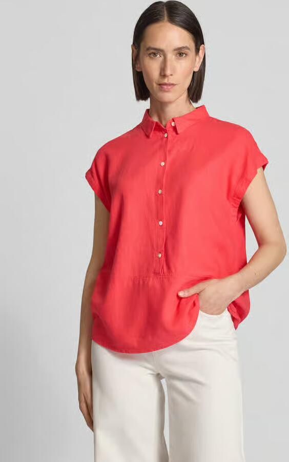 Ichi Regular fit blouse van een mix van linnen en viscose met knoopsluiting - Foto 2