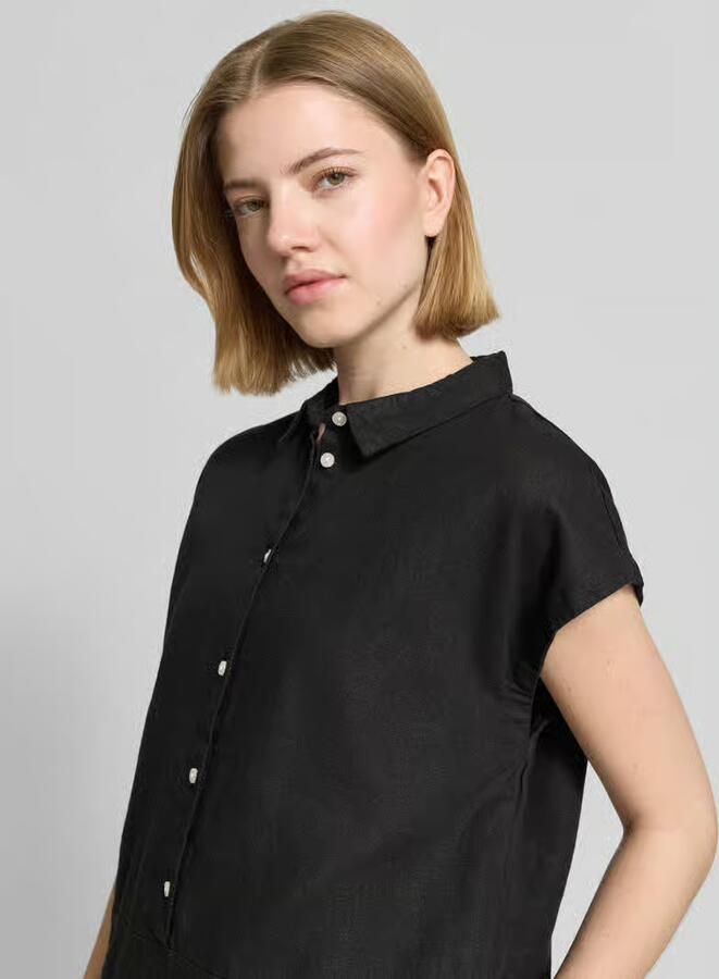 Ichi Regular fit blouse van een mix van linnen en viscose met knoopsluiting