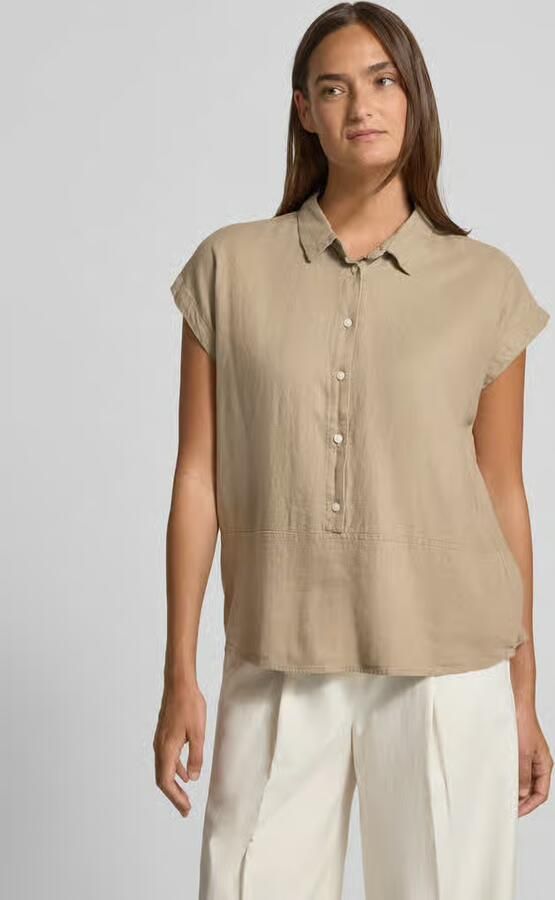 Ichi regular fit blouse van mix van linnen en viscose model 'LINNO' - Foto 4