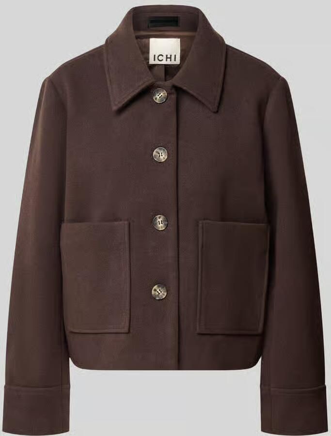 Ichi Regular fit blouson met opgestikte zakken model 'JANNET'