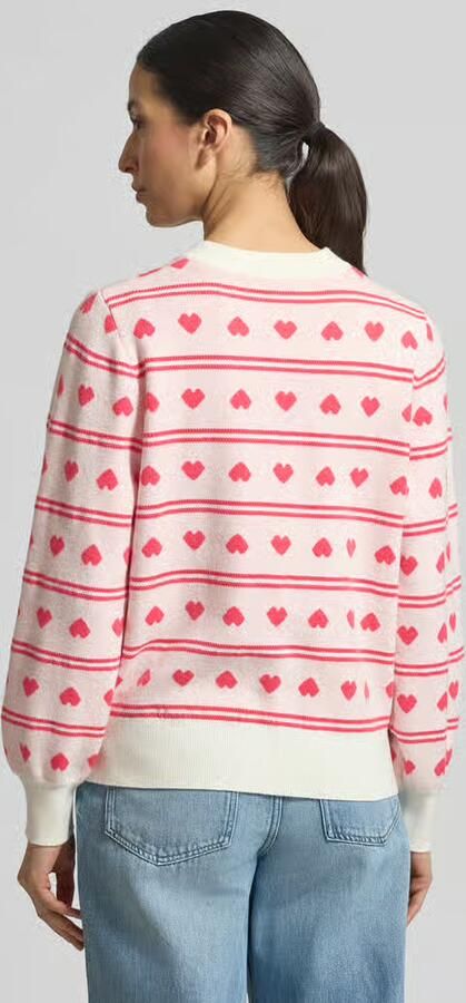 Ichi Regular fit cardigan met all-over motiefstitching Model 'Brielle'