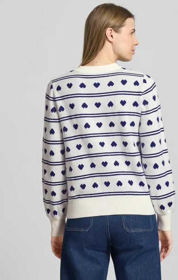 Ichi Regular fit cardigan met all-over motiefstitching Model 'Brielle'