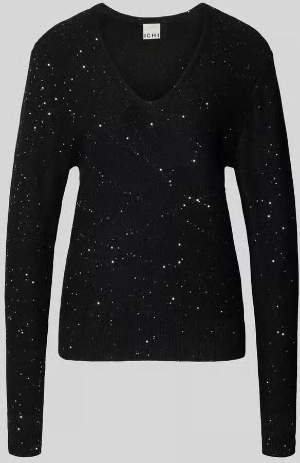 Ichi Regular fit gebreide pullover met wol model 'DAMIAN'