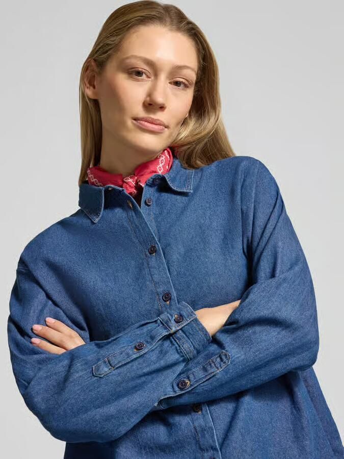 Ichi Regular fit Jeanshemd met overhemdkraag Model 'ARCHER'