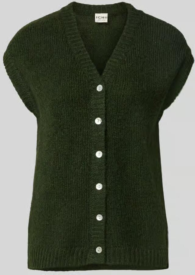 Ichi Regular fit mouwloos vest met wol model 'BELABLUE'