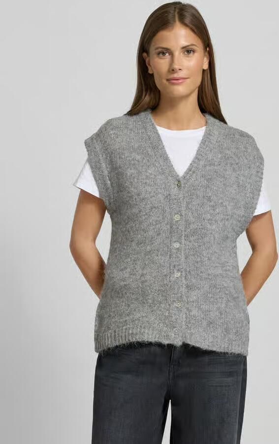 Ichi regular fit mouwloos vest met wol model 'BELABLUE' - Foto 2