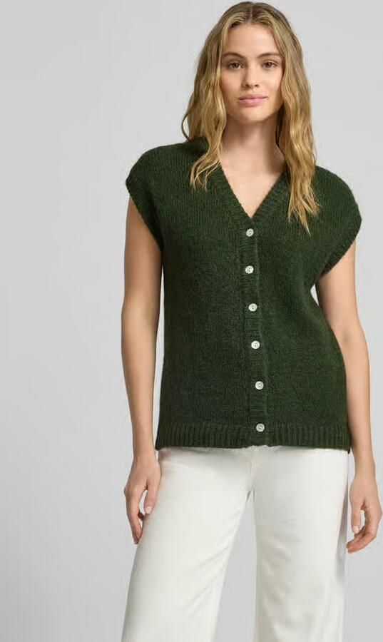 Ichi regular fit mouwloos vest met wol model 'BELABLUE' - Foto 3