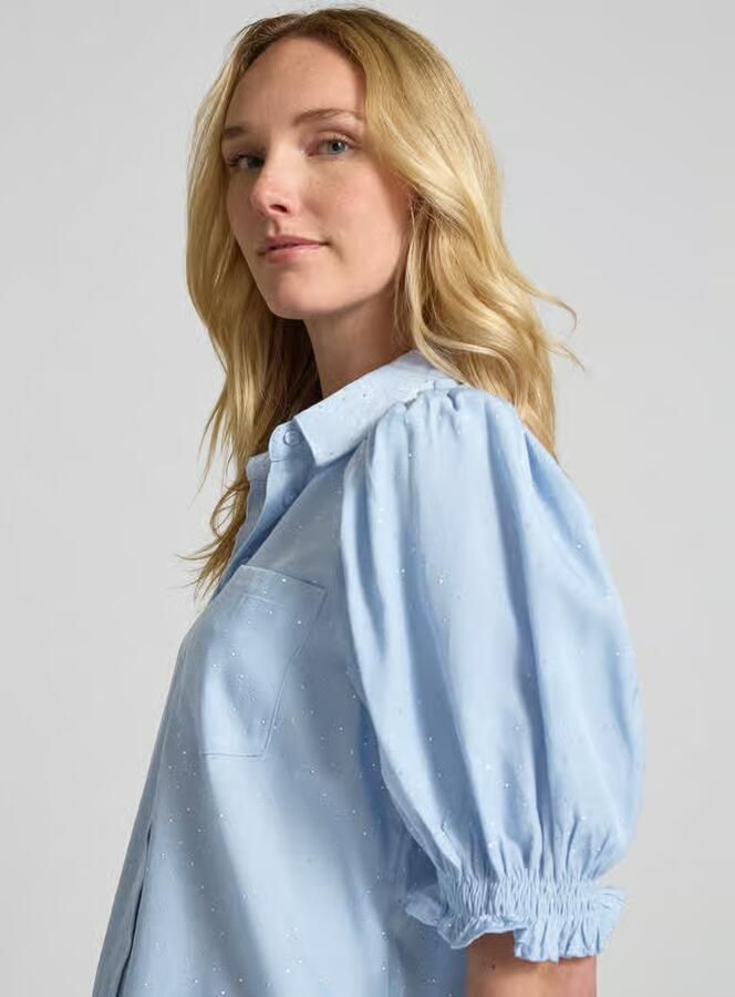 Ichi Regular fit overhemdblouse van viscosemix model 'PIPER' - Foto 2