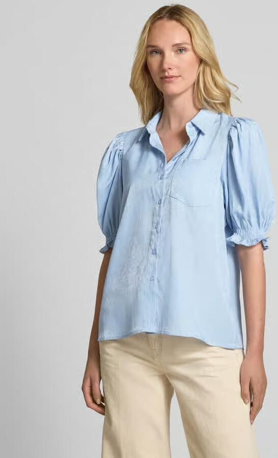 Ichi Regular fit overhemdblouse van viscosemix model 'PIPER' - Foto 4