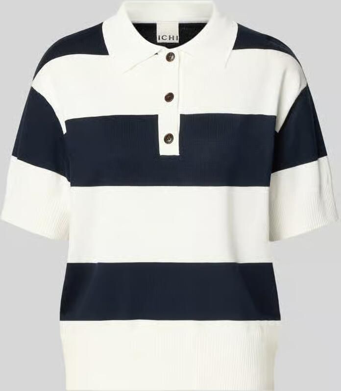 Ichi Regular fit poloshirt van viscosemix model 'LULS'