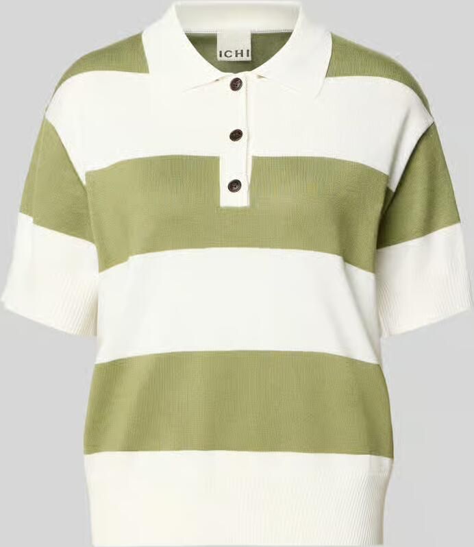 Ichi Regular fit poloshirt van viscosemix model 'LULS'