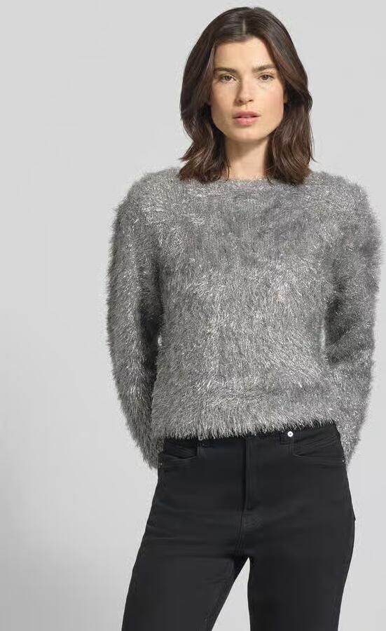 Ichi Regular fit pullover van imitatiebont model 'Lizi' - Foto 3