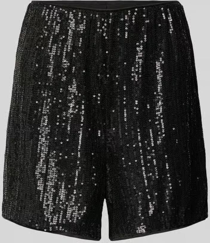 Ichi Regular fit short met pailletten model 'FAUCA'
