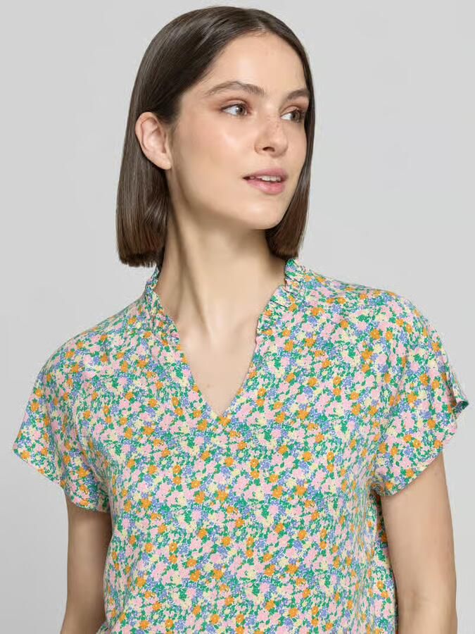 Ichi relaxed fit blouse van viscosemix model 'Aya'