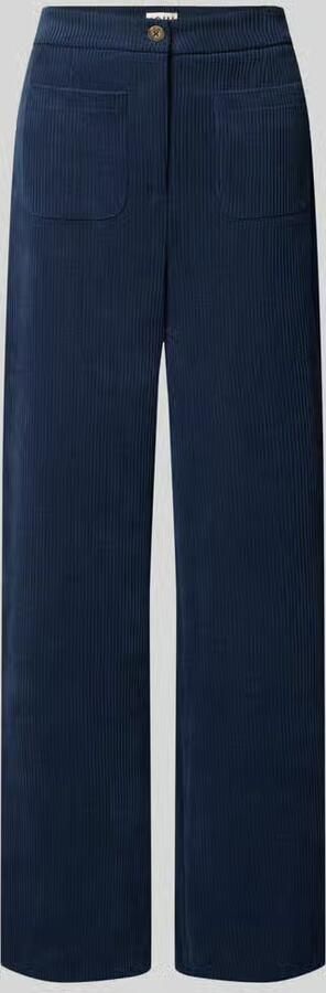 Ichi relaxed fit corduroy broek met stretch model 'KATE'
