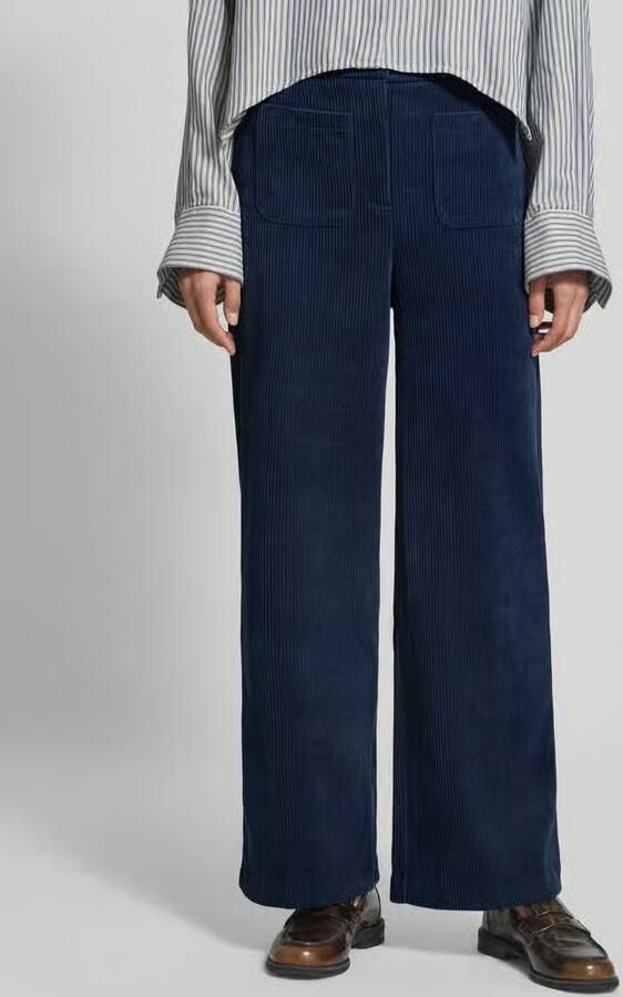 Ichi relaxed fit corduroy broek met stretch model 'KATE' - Foto 3