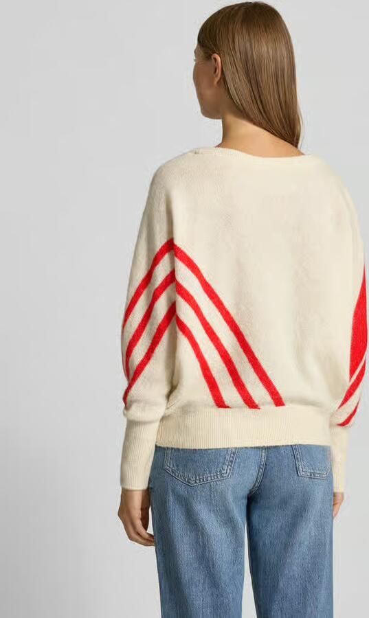 Ichi Relaxed fit gebreide pullover met alpaca model 'KAMARA'