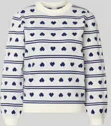 Ichi Relaxed fit Pullover met All-over motiefstitching Model 'Brielle'