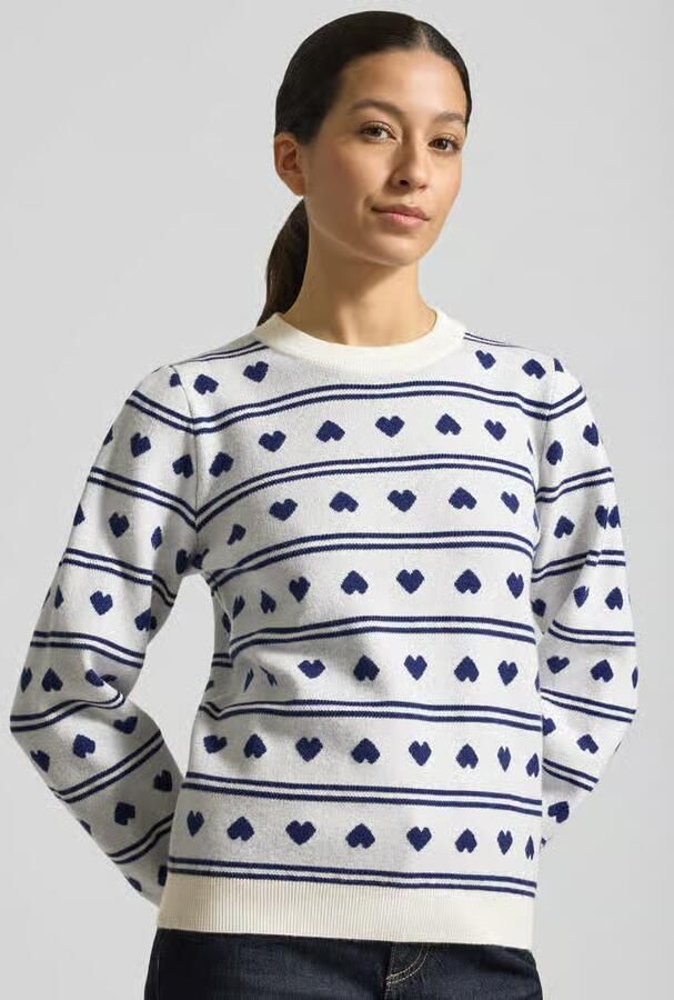 Ichi Relaxed fit Pullover met All-over motiefstitching Model 'Brielle' - Foto 2