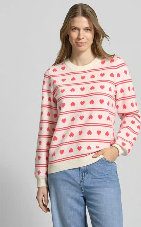 Ichi Relaxed fit Pullover met All-over motiefstitching Model 'Brielle' - Foto 3