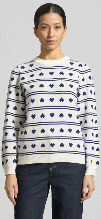 Ichi Relaxed fit Pullover met All-over motiefstitching Model 'Brielle' - Foto 3