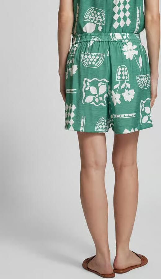ICHI regular waist casual short groen - Foto 4