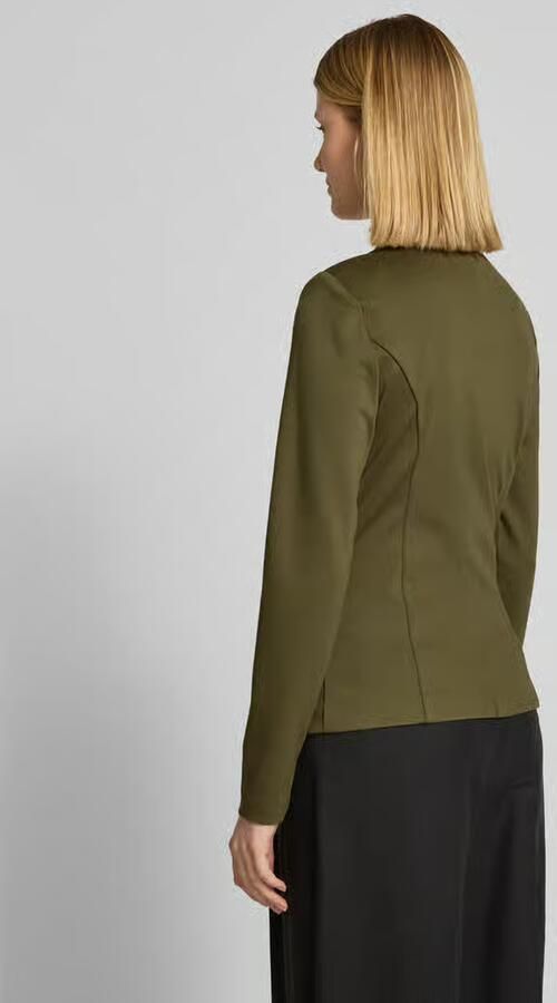 Ichi Elegante Jacquard Blazer Jas Zwart Lizard Green Dames - Foto 6