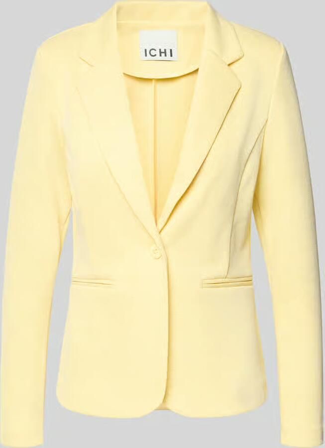 Ichi slim fit blazer met paspelzakken model 'KATE PIQUE'