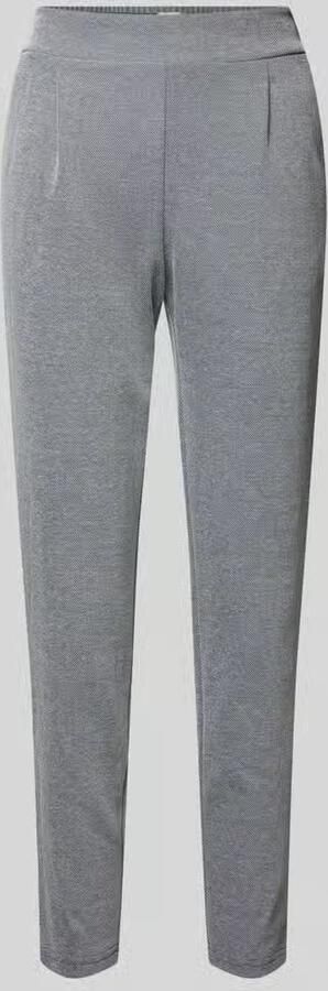 Ichi Slim fit stoffen broek met elastische band model 'Kate'