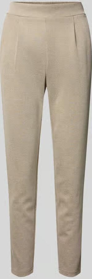 Ichi Slim fit stoffen broek met elastische band model 'Kate'