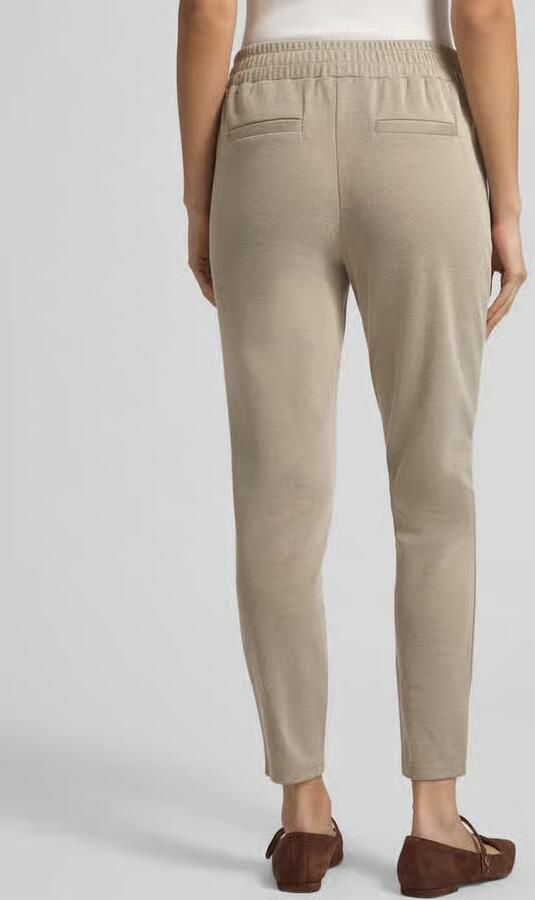 Ichi Slim fit stoffen broek met elastische band Model 'Kate'