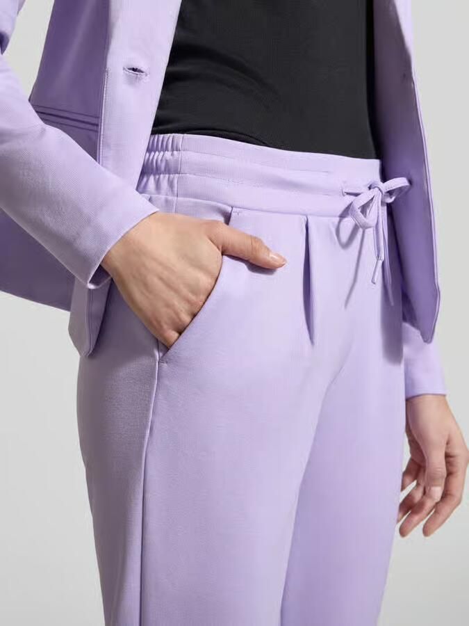 Ichi Slim fit stoffen broek met viscose model 'Kate'
