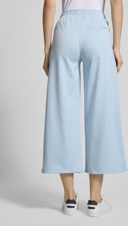 Ichi Wide leg stoffen broek met verkort model 'Kate Sus'