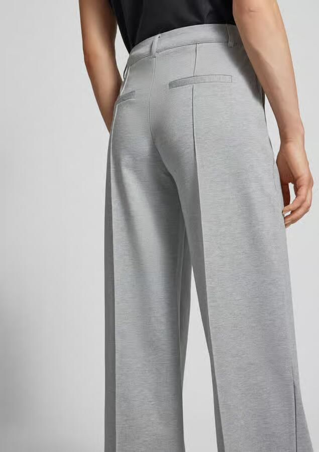 Ichi Stoffen broek met vaste persplooien model 'KATE'