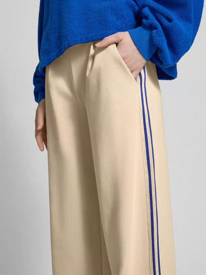 Ichi Straight leg bandplooibroek met galons model 'KATE'