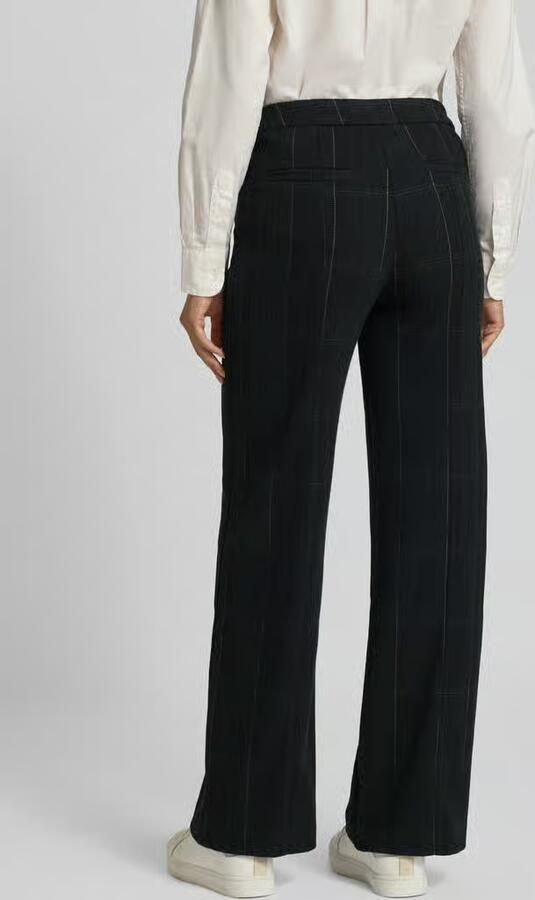 Ichi Straight leg stoffen broek met steekzakken model 'KATE'