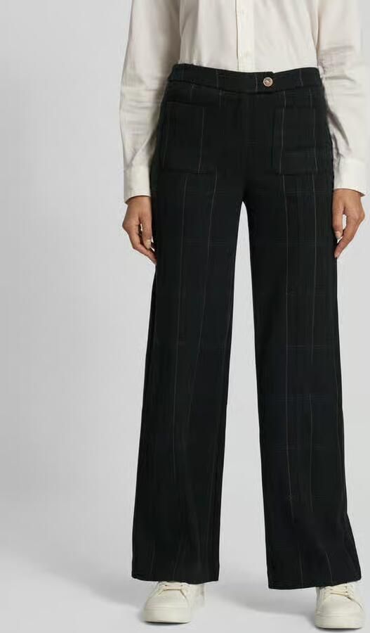 Ichi Straight leg stoffen broek met steekzakken model 'KATE' - Foto 2
