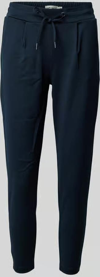 Ichi Slim-leg Cropped Broek Total Eclipse Blue Dames - Foto 2