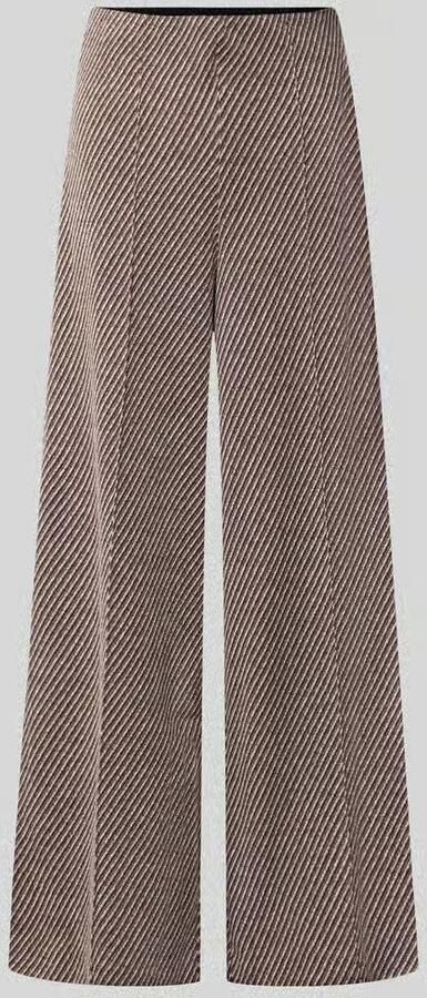 Ichi wide fit broek met viscose model 'Kate'