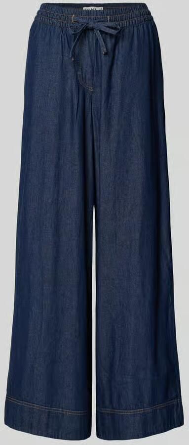 Ichi Wide fit jeans met elastische band model 'Archer'