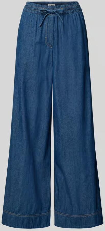 Ichi Wide fit jeans met elastische band model 'Archer'
