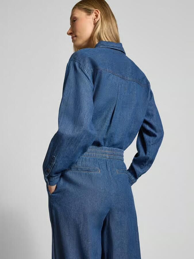 Ichi Wide fit Jeans met elastische band Model 'Archer'