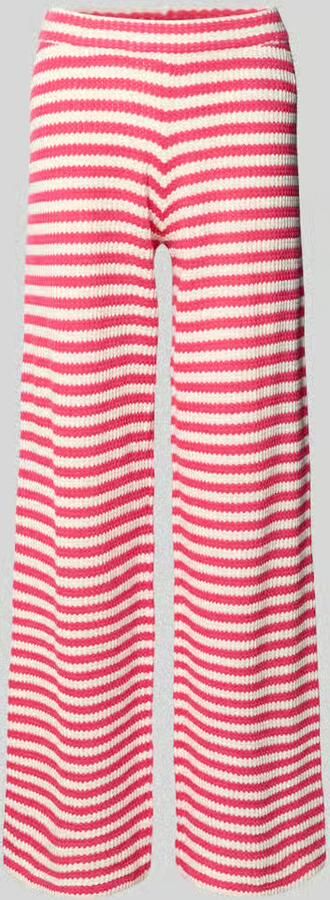 Ichi wide fit stoffen broek met brei-look model 'Lorianna' - Foto 2