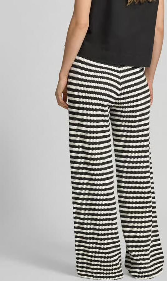 Ichi wide fit stoffen broek met brei-look model 'Lorianna' - Foto 2