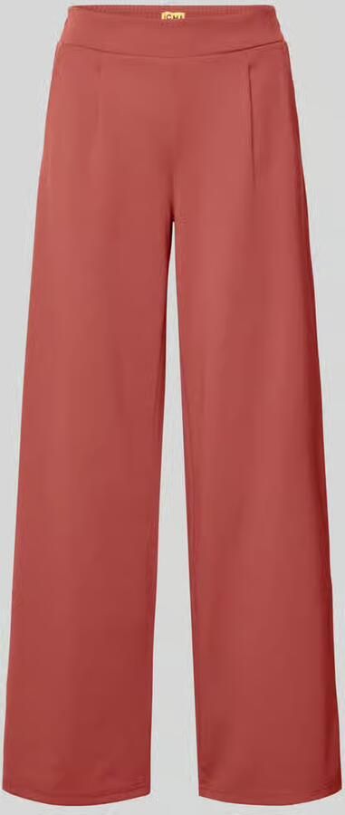 Ichi Wide fit stoffen broek met viscose model 'Kate'