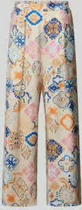 Ichi wide fit stoffen broek van viscosemix model 'Lancie'