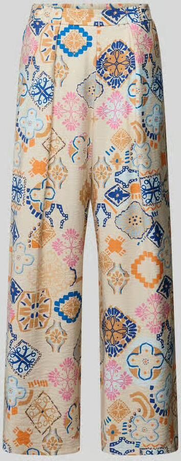 Ichi wide fit stoffen broek van viscosemix model 'Lancie' - Foto 2