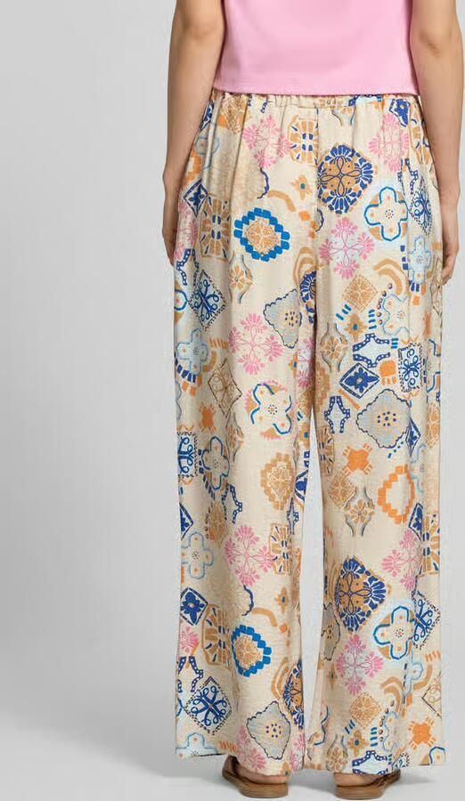 Ichi wide fit stoffen broek van viscosemix model 'Lancie' - Foto 3
