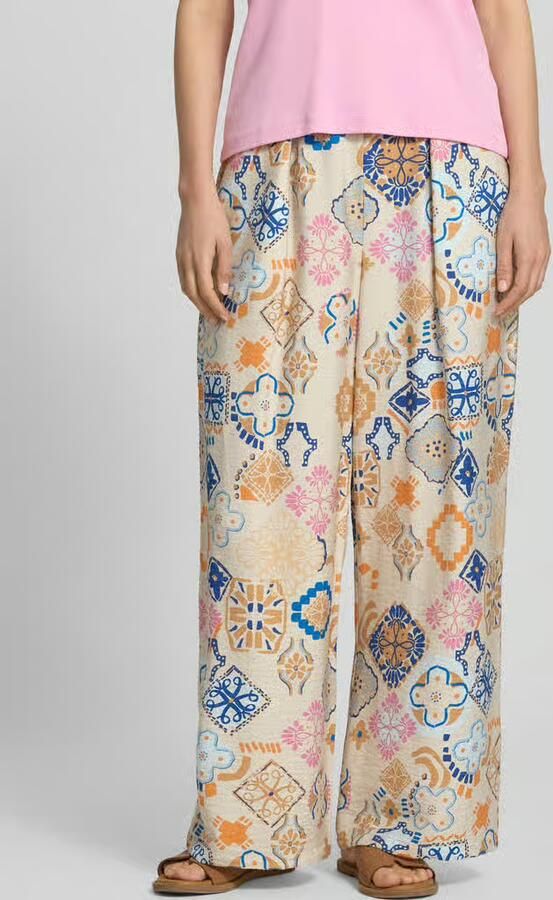 Ichi wide fit stoffen broek van viscosemix model 'Lancie' - Foto 2