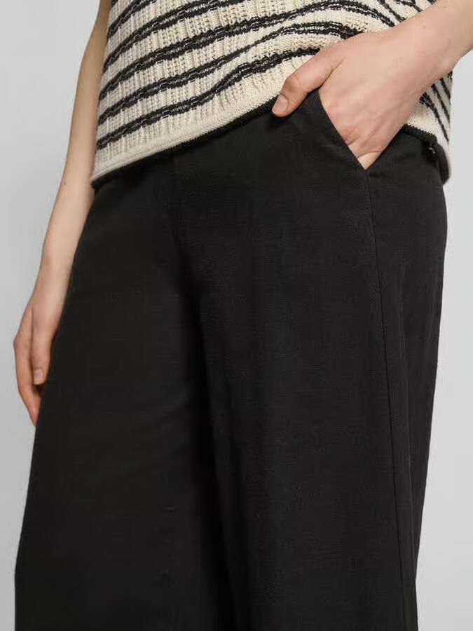 Ichi Wide leg broek met steekzakken model 'LINNO'